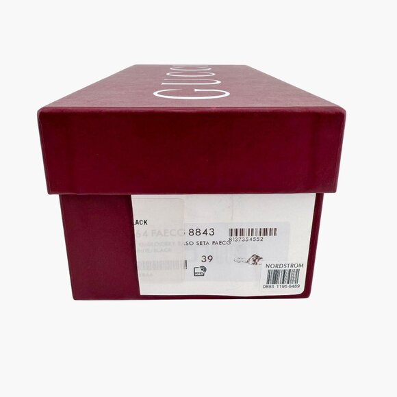 Gucci Jane Black White Embroidered Logo Slide Mule Sandals Size 39 US 9 Women's - Picture 15 of 15